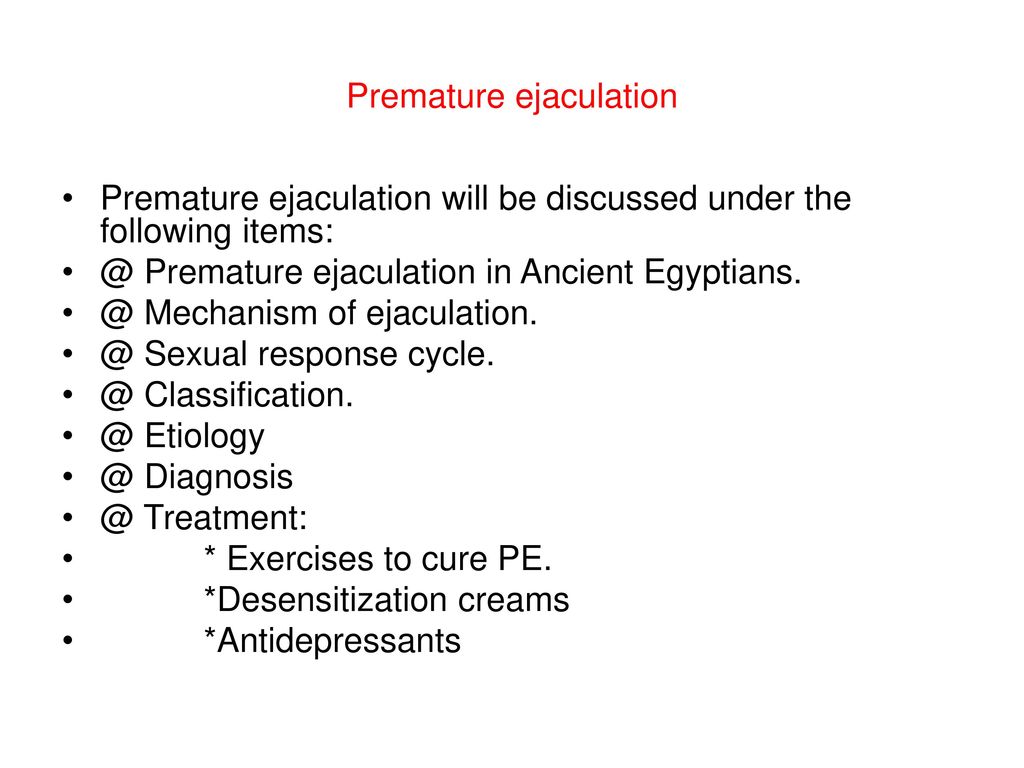 Premature Ejaculation ppt download